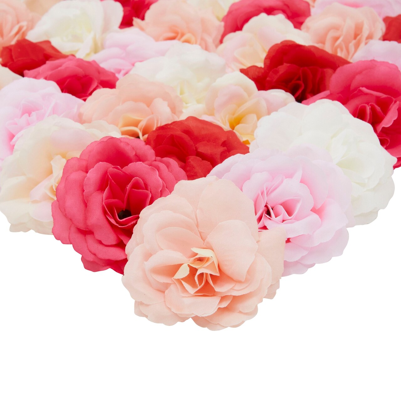 Juvale 60 Pack Silk Artificial Flowers - 6 Colors, 3 Inches, Fake Carnations for Wedding, Bridal Shower & Valentine's Day Decorations, Arts and Crafts